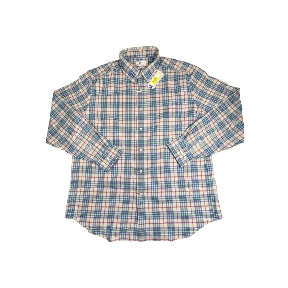 NWT Southern Tide Mens Multicolor Plaid Classic‎ Fit Button-Down Shirt Size XL